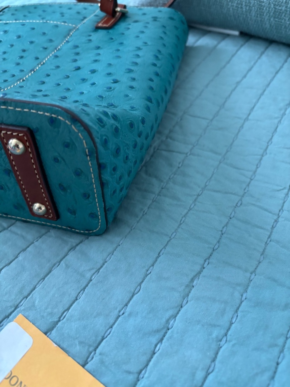 Dooney & Bourke Turquoise Small Lexington Bag - Picture 8 of 13